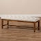 Baxton Studio Ainsley Beige Upholstered Walnut Finished Rubberwood Bench 147-8232 - alternate 5